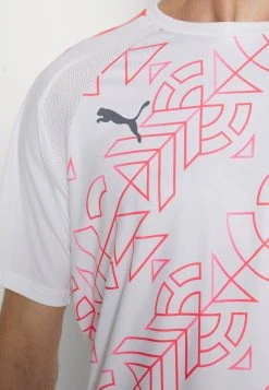 Puma Teamliga Graphic - Sports T-Shirt - White/Fire Orchid -Fashion clothing 67de0814b1eb4c4eb307870d5e3943e5