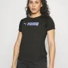 Puma Fit Logo Tee - Sports T-Shirt - Black/Elektro Purple -Fashion clothing 686bfd1a316f4780973a21a91688ca16