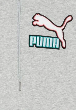 Puma Fandom Hoodie Unisex - Sweatshirt - Light Gray Heather -Fashion clothing 69272e87b4f548bcb1b617cdd1d773ce