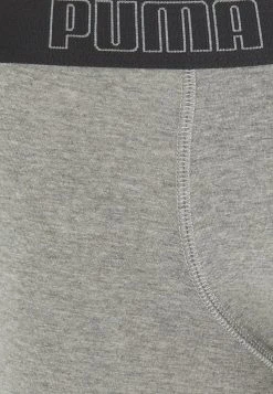 Puma Basic 2 Pack - Pants - Dark Grey Melange/Black -Fashion clothing 6b51a576ae4641e98aa50909b1810c2d