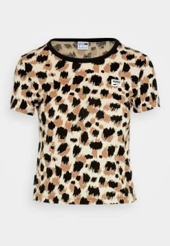 Puma DowntownSlim Tee - Print T-Shirt - Granola -Fashion clothing 6b59c589e41447079b03680018de3d71