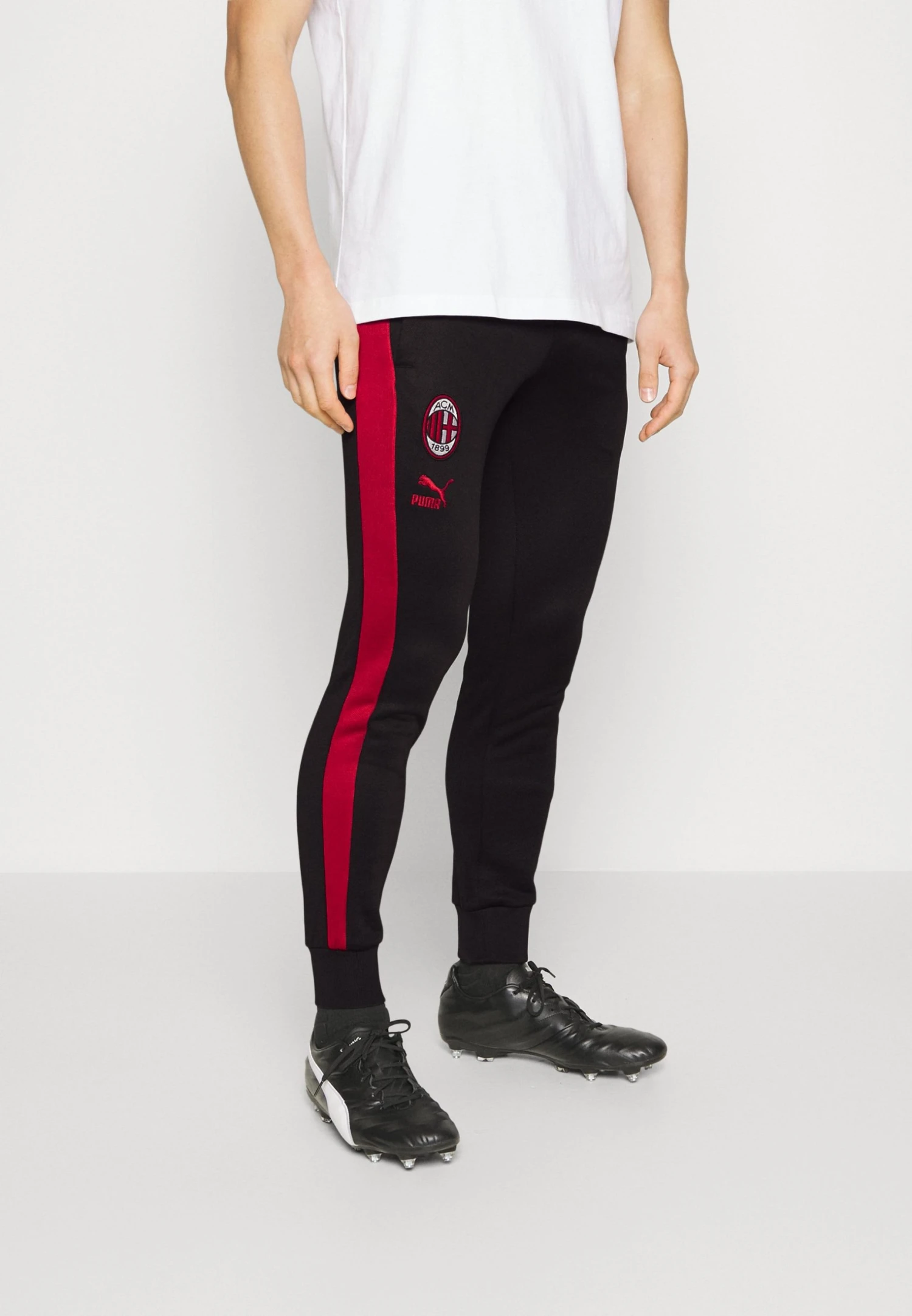 Puma Ac Milan Track Pants - Club Wear - Black/Tango Red 3 Puma Ac Milan Track Pants - Club Wear - Black/Tango Red