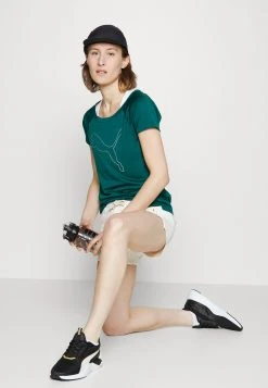 Puma Train Favorite Cat Tee - Sports T-Shirt - Varsity Green -Fashion clothing 6f05700a66b248b09bc5445197592fb4