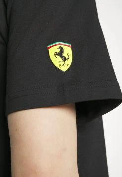 Puma Ferrari Race Big Shield Tee Heritage - Print T-Shirt - Black -Fashion clothing 707177d135684602a1634f6c653f7d73