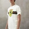 Puma Ferrari Race Heritage Big Shield Tee - Print T-Shirt - Warm White -Fashion clothing 70e94b12fab2450e95825001ca8ad897