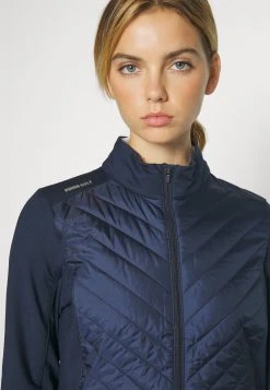 PUMA Golf Frost Quilted Jacket - Outdoor Jacket - Navy Blazer -Fashion clothing 766251bf77844d278f1b27202f9d5471