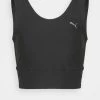 Puma Studio Yogini Luxe Crop Tank - Top - Black -Fashion clothing 7718596e995e4254907a601a2f4daaca