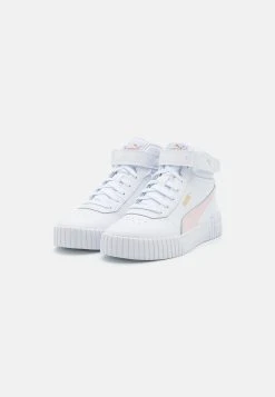 Puma Carina 2.0 Mid - High-Top Trainers - White/Frosty Pink/Gold -Fashion clothing 787cfe34c18f4fe4bb8b3287887553ca