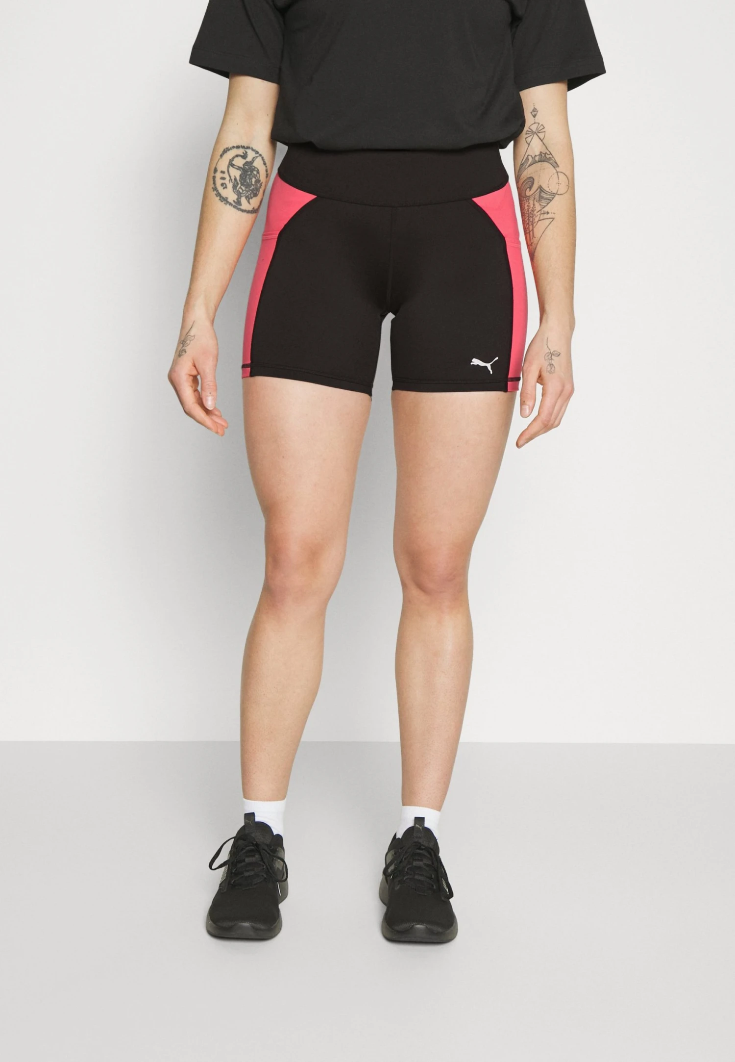 Puma FitTight Trainings - Leggings - Black/Loveable 3 Puma FitTight Trainings - Leggings - Black/Loveable
