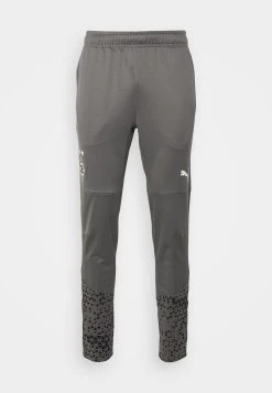 Puma Borussia Mönchengladbach Training Pants - Club Wear - Flat Medium Gray/White -Fashion clothing 7abedd005d16458e852f37ec19373a6d