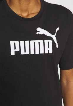Ess Cropped Logo - Print T-Shirt - Puma Black -Fashion clothing 7c595bc1a10f4066bbcc7ca8c06aa970