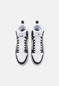 Puma Rebound V6 Mid Jr Unisex - High-Top Trainers - White/Black/Shadow Gray -Fashion clothing 7cda012748c84f3e8bd8bf283a442d9c