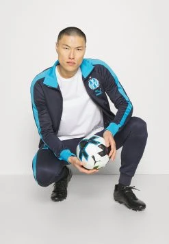 Puma Olympique De Marseille Ftblheritage T7 Track Pants - Club Wear - French Night/Bleu Azur -Fashion clothing 7fd6e5bcf6d24877a2e4cd84fd9fc3ef
