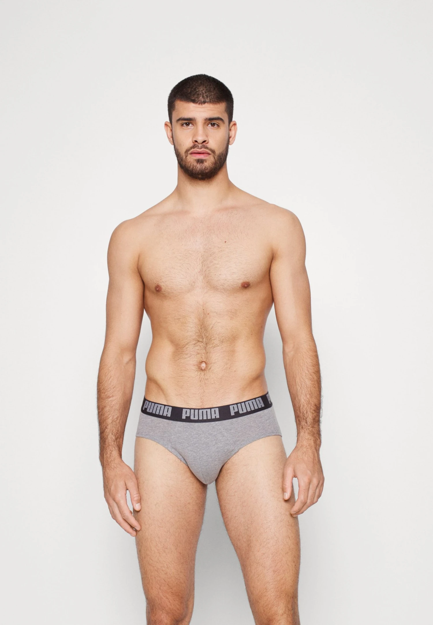 Puma Basic Brief 2 Pack - Briefs - Dark Grey Melange/Black 3 Puma Basic Brief 2 Pack - Briefs - Dark Grey Melange/Black