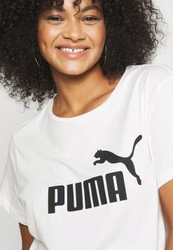 Puma Logo Tee Plus - Print T-Shirt - White -Fashion clothing 8173d82124b647f69ef287ce37d76940