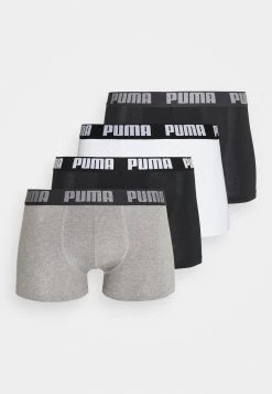 Puma Basic4P Ecom - Pants - White/Grey Melange -Fashion clothing 81d1a4ea374b44cbb2823078bb241b71