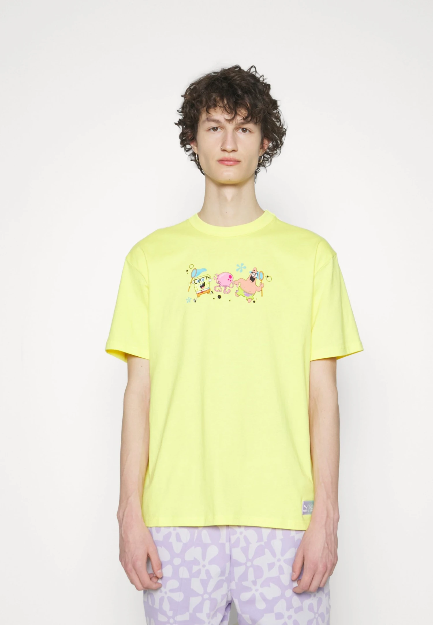 Puma Spongebob Graphic Tee - Print T-Shirt - Lucent Yellow 5 Puma Spongebob Graphic Tee - Print T-Shirt - Lucent Yellow - Image 3
