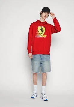 Puma Ferrari Race Big Shield Hoodie - Hoodie - Rosso Corsa -Fashion clothing 8881d5b0ec554ae79dea8edf89de6ec8