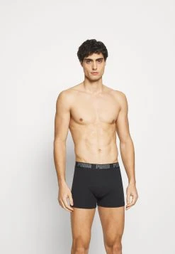 Puma Basic4P Ecom - Pants - Black/Grey Melange