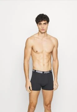 Puma Basic4P Ecom - Pants - Black/Grey Melange -Fashion clothing 88bfc4187abd437aa1eecbd934214556