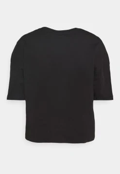 Ess Cropped Logo - Print T-Shirt - Puma Black -Fashion clothing 88d179caf8c94d14b0f901a409c8bf5f