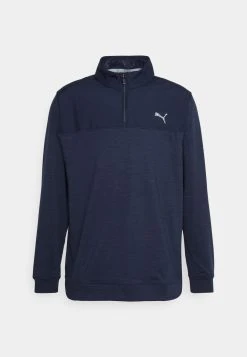 PUMA Golf Cloudspun Colorblock Zip - Sweatshirt - Navy Blazer -Fashion clothing 899afcdd7ca448a59d0f2b67738f4eb7