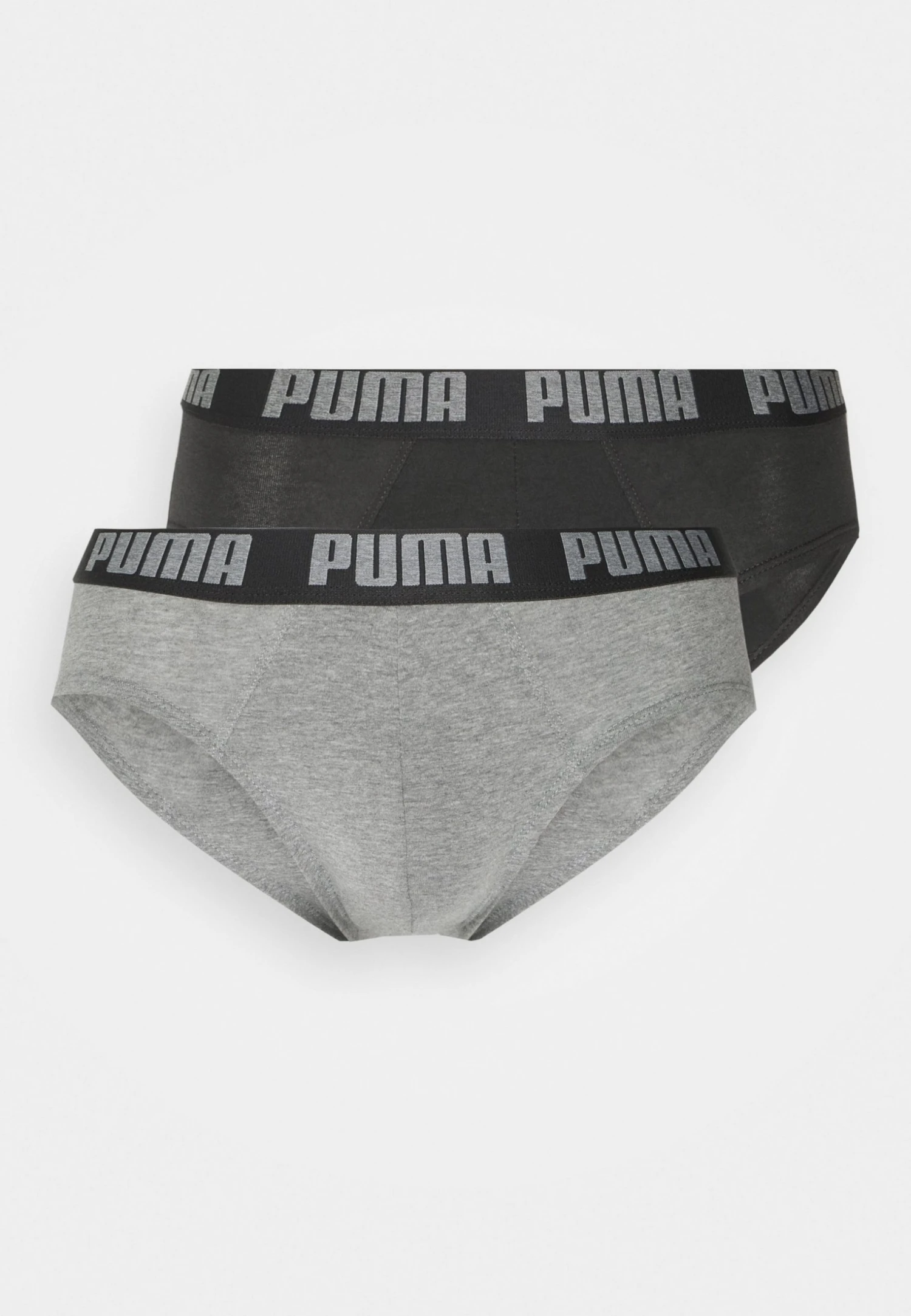 Puma Basic Brief 2 Pack - Briefs - Dark Grey Melange/Black 6 Puma Basic Brief 2 Pack - Briefs - Dark Grey Melange/Black - Image 4