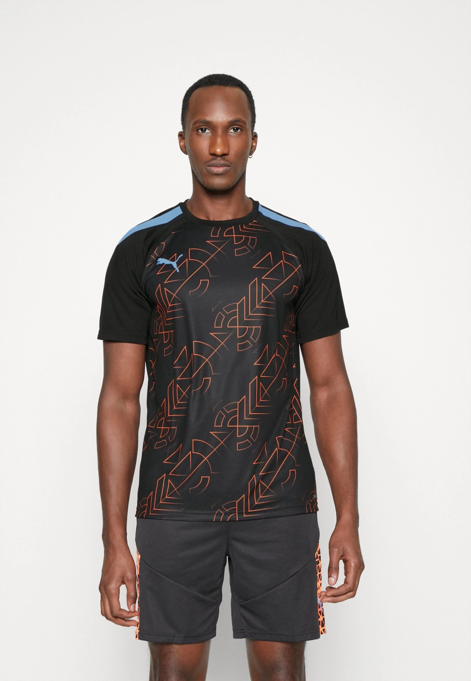 Puma Teamliga Graphic - Sports T-Shirt - Black-Ultra Orange 3 Puma Teamliga Graphic - Sports T-Shirt - Black-Ultra Orange