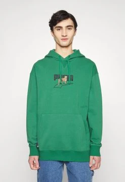 Puma Downtown Graphic Hoodie- Sweatshirt - Green -Fashion clothing 8c2adff861d24063b07092c24cd85b9c
