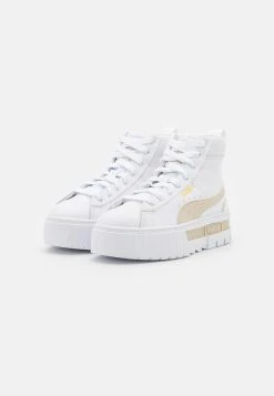 Puma Mayze Mid - High-Top Trainers - White/Peyote/Team Gold -Fashion clothing 8da59cebe08d4367a5da64ef0d5789e9