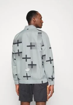 Puma Olympique De Marseille Prematch Jacket - Club Wear - Cool Gray/ White -Fashion clothing 8f86731f05dc475a90cc3589d50ed12b