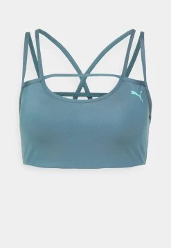 Puma Pamela Reif Strap Bra - Light Support Sports Bra - Green -Fashion clothing 952a11273a0d41afb3439eb9e3da58c3