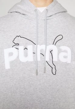 Puma Team Graphic Hoodie - Hoodie - Light Gray Heather -Fashion clothing 965c9c3c103f4eaa8eb04a8584bd77ed