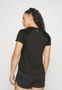 Puma Fit Logo Tee - Sports T-Shirt - Black/Elektro Purple -Fashion clothing 9ae77c6a1b96454384ea3a5815af62b4