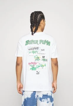 Puma Classics Super Graphic Tee - Print T-Shirt - White -Fashion clothing 9afccde024c74c97b619243bb01a9071
