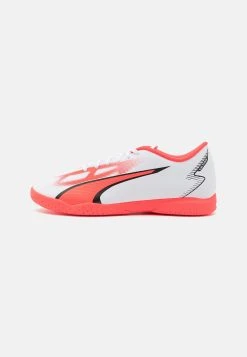 Puma Ultra Play It - Indoor Football Boots - White/Black/Fire Orchid