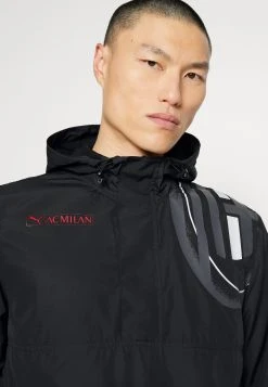 Puma Ac Milan Ftbllegacy Windbreaker - Club Wear - Black/Tango Red -Fashion clothing 9e052b9a4ac441c7ac7db670cd8f03d8