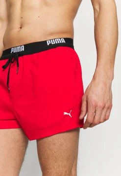 Puma Swim Men Logo Length Swim Shorts - Swimming Shorts - Red -Fashion clothing 9e62610451fb49d2823748367922b87b
