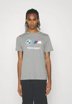 Puma Bmw Mms Ess Logo- Print T-Shirt - Medium Gray Heather -Fashion clothing 9f1ecbe8abf043deb0339805f014572b
