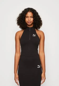 Puma Trend 7Etter Half Zip Mock Neck Tee - Top - Black