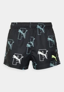 Puma Swim Men Print Cat Logo - Swimming Shorts - Black Combo