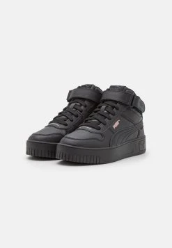Puma Carina Street Mid - High-Top Trainers - Black/Rose Gold -Fashion clothing a305d52fb3b24db9b6bb628249c4c0d7