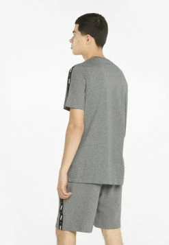 Puma Ess Tape - Print T-Shirt - Medium Gray Heather -Fashion clothing a6ebed9634f243f7b29649a1a45ebbd2