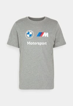 Puma Bmw Mms Ess Logo- Print T-Shirt - Medium Gray Heather -Fashion clothing a77358a78d0e450fb67f49ef3e6afce3