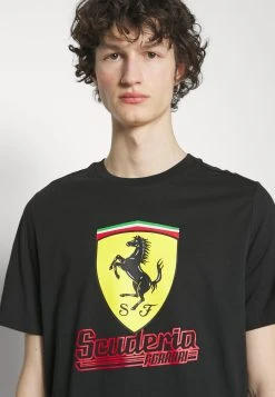 Puma Ferrari Race Big Shield Tee Heritage - Print T-Shirt - Black -Fashion clothing a9a2e346c866478da3f4375813ac2565