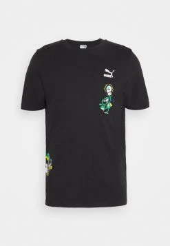 Puma Classics Super Graphic Tee - Print T-Shirt - Black -Fashion clothing a9fe425243be4ad18c290cb0192d972e