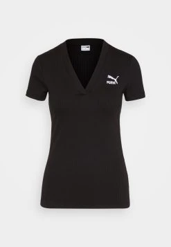 Puma Classics V Neck Slim Tee - Basic T-Shirt -Fashion clothing aa06e7c509944ea08146f0323812a685