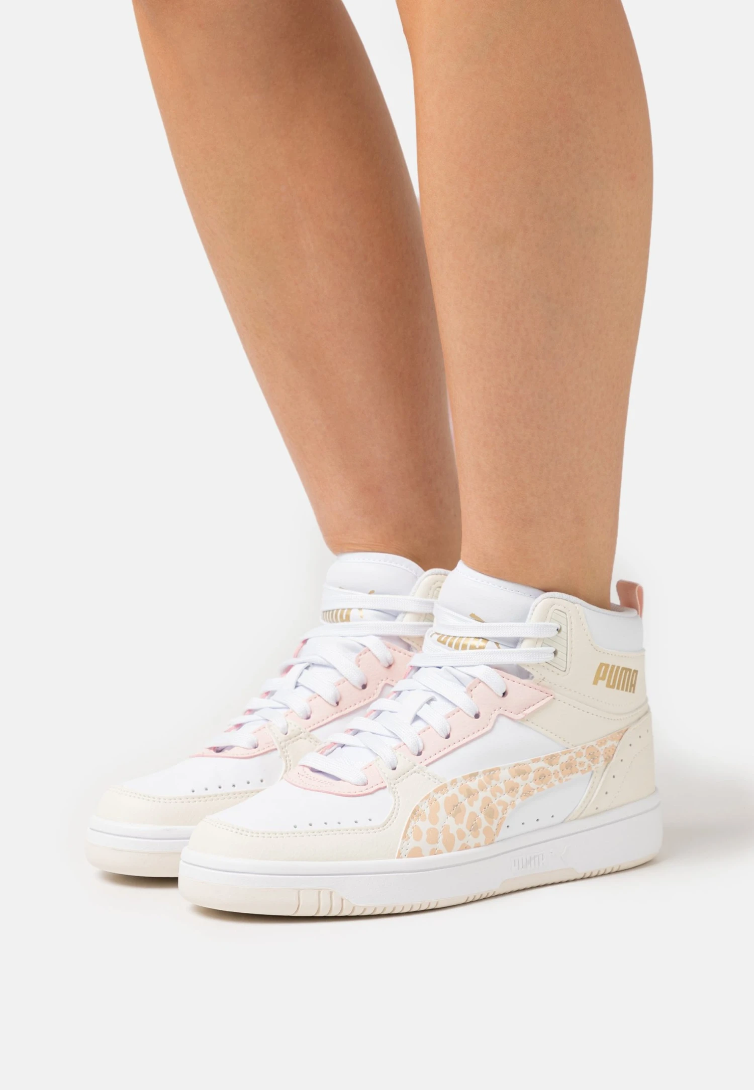 Puma Rebound Animal - High-Top Trainers - White/Pristine/Dusty Tan/Team Gold 3 Puma Rebound Animal - High-Top Trainers - White/Pristine/Dusty Tan/Team Gold