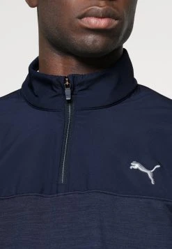 PUMA Golf Cloudspun Colorblock Zip - Sweatshirt - Navy Blazer -Fashion clothing b5aaeaf622de43c7a4a7a5f9bdbf6608