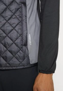 PUMA Golf Frost Quilted Jacket - Outdoor Jacket - Black/Slate Gray -Fashion clothing b8b128df430f48c8859737c3ba9bc2c3